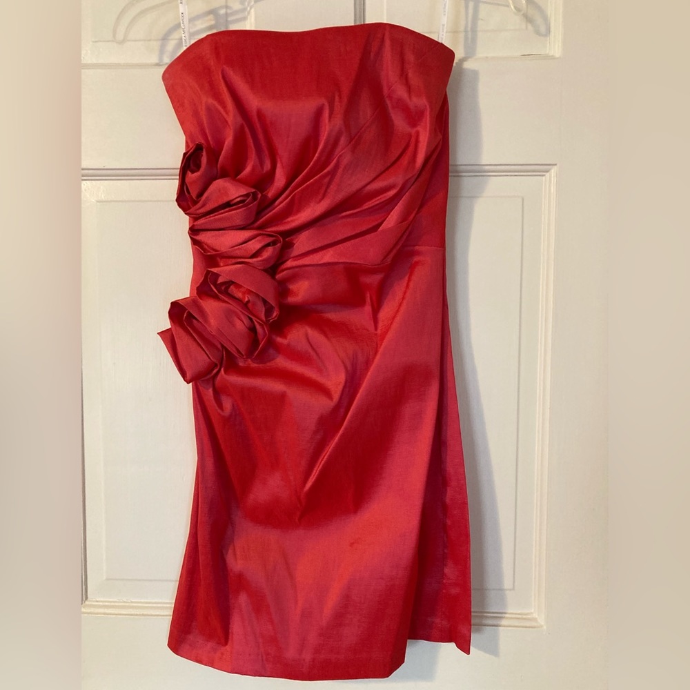 Jessica McClintock Pink Strapless Cocktail Dress